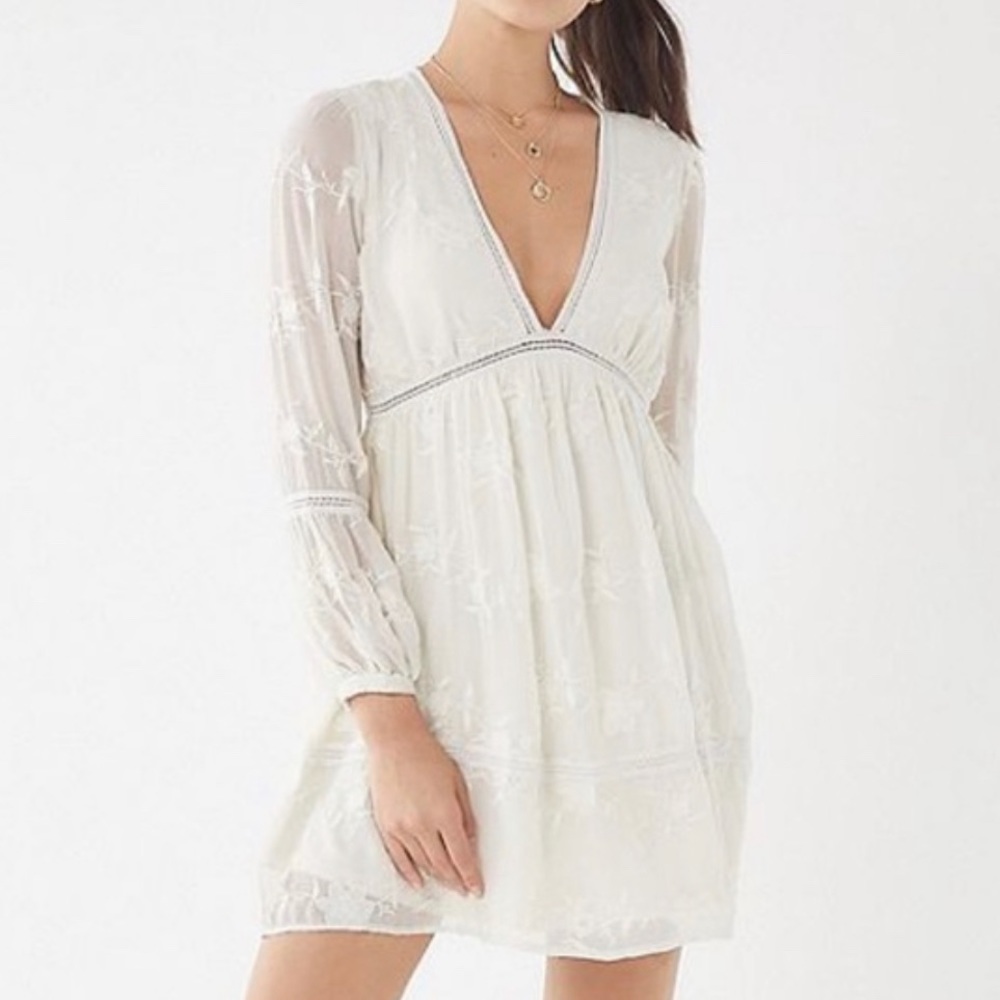 Urban Outfitters Long-Sleeve Lace Dress